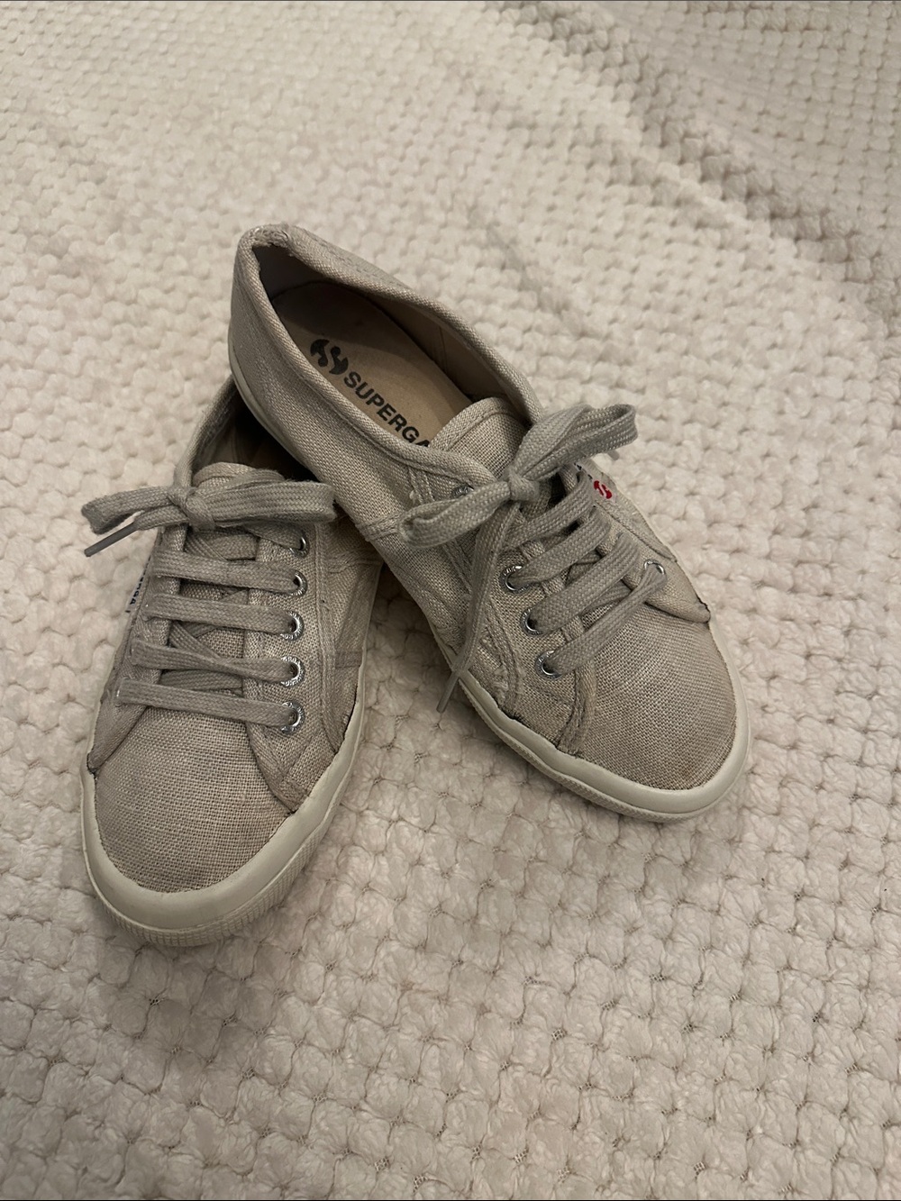 Superga Women's Canvas Low-Top Sneakers in Light Taupe